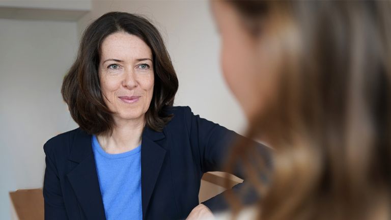 Meike Fabian en una entrevista